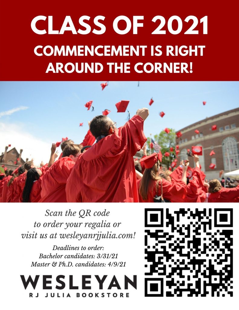 Reminder about Regalia Orders for 2021 Commencement